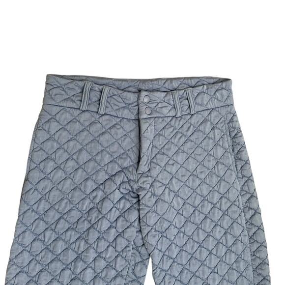 Frankies Bikinis Blue Quilted Pants Size S Wide‎ Leg - Picture 2 of 4